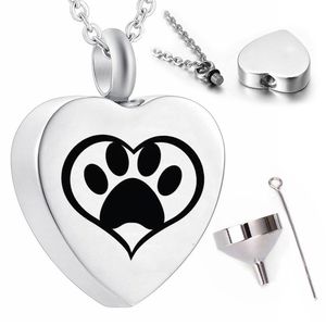 Katt och hund souvenir halsband aska burk kremation minnesmärke personlig hjärta hänge