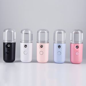 30ml Mini Nano Portable Opryskiwacz Alkoholu Dyfuzor Dyfuzor Handheld USB Air Maszyna Cool Facial Spray Travel Nawilżający Przetarki Spary Spary