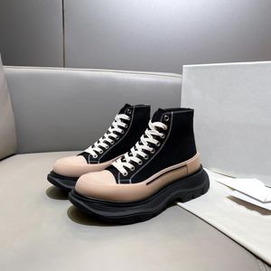 Bomullsduk par fritidsskor svart aprikos kant matchande design dam fritidsskor gummi stora bottnar höghus män sneakers