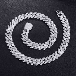 Hip Hop Cuba Men's Chain Necklace, 12mm, Neck Smooth Jewelry, Ice Zircon Q0809
