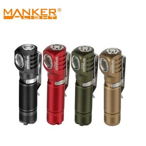 Manker E02 II 420LM Luminus SST20 LED Flashlight AAA / 10440 Pocket EDC Mini Llavero Antorcha con cola magnética Clip reversible 220222