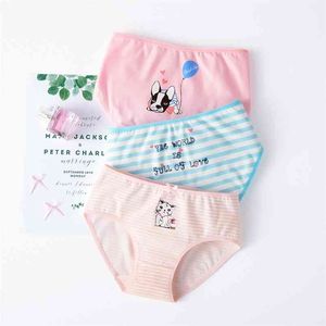 Tjej Panties Underkläder Ankomst Tjejer Boxer Teenage Striped Underbyxor 4 6 8 10 12 13 År Barnkläder Kids Briefs 210622