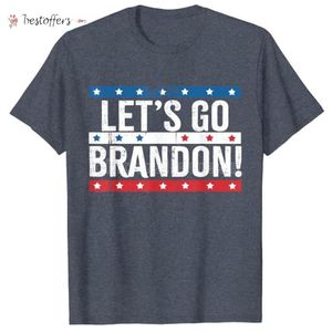 Camisetas Gráficas Para Hombre al por mayor-Vamos a ir a Brandon EE UU Colores de la bandera Vintage camiseta hombres ropa gráficos bn17
