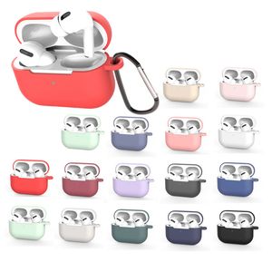 Case for Airpods Pro with Keychain Full Protective Shockproof Soft Silicone Skin Cover Earphones Protector