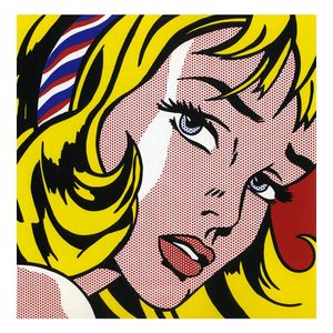 Рой Лихтенштейн поп -арт живопись плакат Принт домашнего декор рамки или нерадосленная фотооборудование