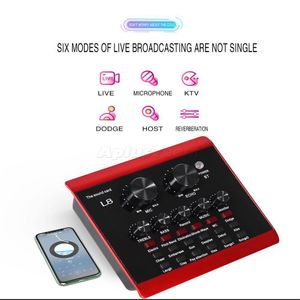 L8 Professionelle Audio USB -Schnittstelle Live -Broadcast -Soundkarte für Microfon -Smartphone -Studio -Aufnahme -Sprachwechsler mit Retail Box Neu