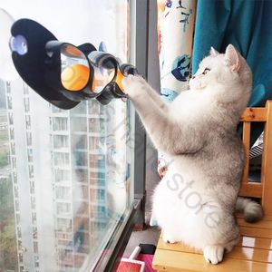 Kedi Oyuncaklar Interaktif Oyuncak Vantuz Parça Topu Pet Pencere Adsorpsiyon Cam Plastik Enayi Komik Eğitim