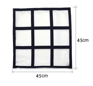 Sublimation Blank Pillow Case Black White Grid Throw Pillowcase Covers Home Decorative Cushion Cover DIY Bedding Supplies BT6665