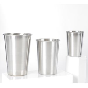 Wholesale beer steins for sale - Group buy 16oz Stainless Steel Beer Glass Outdoor Portable Metal Cup ml Small Wine Tumbler Hotel Drinking Utensils seaway ZZF8735