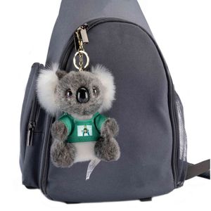 Neue Ringfotos großhandel-Benutzerdefinierte foto text koala bär anhänger personalisierte gefüllte tiere keychain jubiläumsgeschenk neue plüsch puppe schlüsselring schmuck h1126