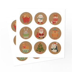 Boże Narodzenie Prezent Torby Vintage Kraft Papier Jabłka Cukierki Case Party Gift Xmas Santa Snowman Torba Ręka Zawijająca Dekoracje Pakiet GGE1878