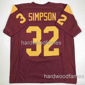 DOGANA GU GU SIMPSON USC Red College Maglia da calcio cucita AGGIUNGI QUALSIASI NUMERO DI NOME