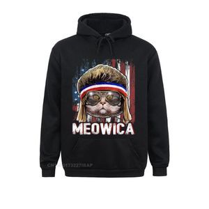 Мужские толстовки для толстовки Мейока кошка шальет американский флаг Патриотическое июля с капюшоном пуловер дизайн купоны европа спортивные одежды