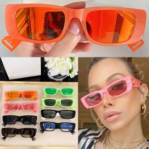 Fashion luxury sunglasses 0516S mens and womens classic square plate full frame orange frame leisure vacation glasses UV protection lens with original box