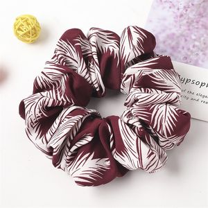 Wholesale print point resale online - Scrunchies Fabric Art Hairbands Rubber String Wave Point Leopard Print Hair Sticks Accessories Spring Style Europe America qya