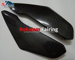 2 x Pannelli di copertura laterale del serbatoio in fibra di carbonio Carena per Suzuki GSXR600 750 2004 2005 K4 GSXR600 750 Pannello di copertura laterale del serbatoio Parti del motociclo