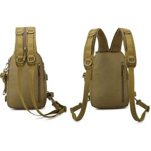 USB Fishing Tactical Chest Bag Sling Zaino Esercito militare Spalla Campeggio Escursionismo Borse Borsa da viaggio Outdoor Zaino Pack XA178A Y0721