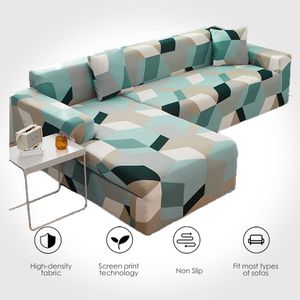 Sofa Cover Elastic Sectional Couch Needs 2 PCS Slipcover Corner L-shape for Living Room funda sofa chaise lounge 210723