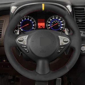 Anti-slip Black Suede Soft Car Steering Wheel Cover For Infiniti FX FX35 FX37 FX50 QX70 Nissan Juke Maxima 370Z Sentra SV