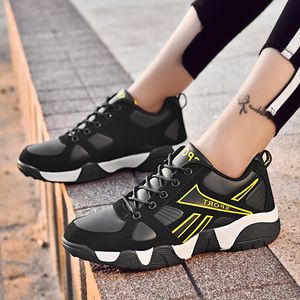 Fashion Mens 2021 Leahther Women Running Shoes Black White Blue Red Yellow Gray Sports Trainers Sneakers Size 36-45 Code: 68-183618