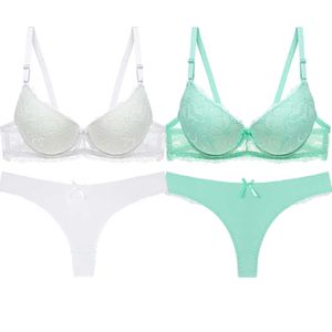 Sexy set 2pcs sexy brassiere lady push up stanik stanik haft haftowa bralette bieliznę