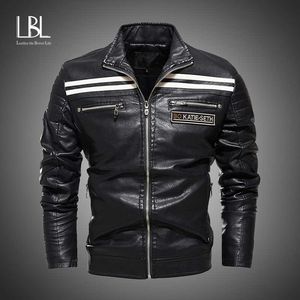 LBL Mężczyzna Moto Kurtki Jesień Dorywczo Pu Jacket Streetwear Biker Skórzane Płaszcze Marka Odzież męska Wiatrówka Płaszcze 211009