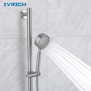 High Pressure Shower Head Set All Stainless Handheld Shower Heads Filter Easy Cleaning Spout Bathroom Accessories F06 SH190919