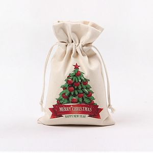 2021 Novo 13 estilos Presente de Natal embalagem saco artesanal saco de armazenamento de Natal cordão de algodão presente de armazenamento entrega