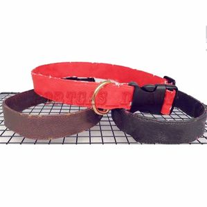 Zwierzaki PU Skórzane Obroże Smycze Vintage Litery Kwiat Design Dogs Cats Collar Bulldog Odkryty Teddy Schnauzer Chihuahua Smycz