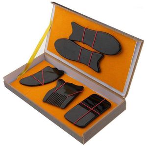 Squeegees 5pcs Full Body Massage Gua SHA Verktyg för att skrapa avkopplande frisättning hals axel handfingrar