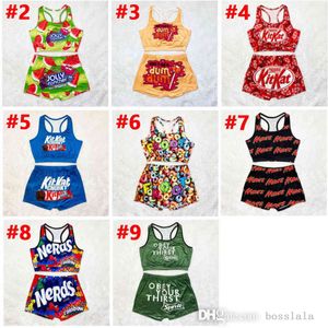 Designer Summer Women Tracksuits Sleeveless Printed Vest + Shorts Multicolor Two Piece Sets Yoga Outfits Gym Clothes Plus Size A505