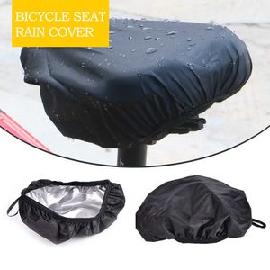 2Pcs Bicycle Seat Rain Cover Outdoor Waterproof Elastic Dust and Rain Resistant UV Protector Bike Saddle Cover Bike Accessories