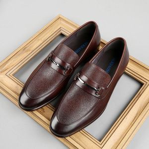 Mężczyźni Formalne buty oryginalne skórzane biznes swobodny wysokiej jakości ubiór luksusowy oddychający Oxfords G87
