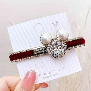 Hair Jewelry Accessories Pearl Drill Cute Side Clip 2021 Net Red Fashion Pin Bangs Duck Beak Headdress