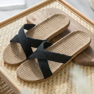 Home Linen Slippers In A Variety Of Styles And Colors Summer Men's Indoor Soft Non-Slip Floor Sandals 40-45