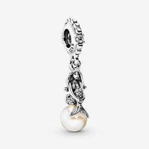 100% 925 Стерлинговое серебро Маленькая Русалка Charm Fit Оригинальные European Charms Bracte Fashion Ювелирные изделия Аксессуары