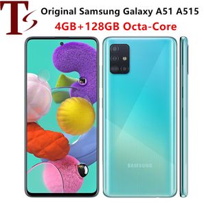 Восстановленное Samsung Galaxy A51 A515 6,5 дюймов 128 Гб ROM 4G LTE мобильный телефон Восьмиядерный смартфон 1 шт.