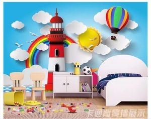 Bakgrundsbilder Anpassade PO Bakgrund 3D för väggar 3 D Cartoon Balloon Children's Room Bakgrund Wall Papers Homr Decor