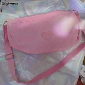 Wholesale kawaii messenger bags for sale - Group buy Cross Body Shoulder Bags Women Kawaii Pink Heart Printed Zipper Lovely Students Harajuku Ins Casual Cute Girly Messenger Bag Ulzzang