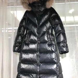 Fit -25 Kalte Winter Über Das Knie Lange Ente Unten Mäntel Weibliche Dickere Warme Pelz Echte Mit Kapuze Parkas Mit Gürtel wy335 211126