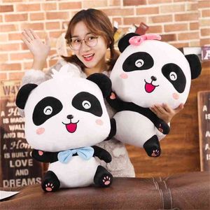 22/32/5 cm Kawaii Bebek Otobüs Panda Peluş Oyuncak Dolması Hayvanlar Yumuşak Bebek Sevimli Karikatür Yastık Yastık Hediye Çocuklar Için 210728