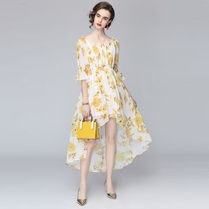 High-End Fashion Trend Printed Dress Womens Boutique Summer Dress Noble Sexy Sweet Lady Dresses Party Holiday Dresses