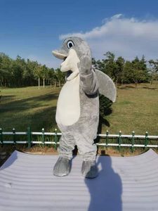 Real Picture Dolphin Mascot Traje Fancy Dress para Halloween Carnaval Party Support Customization