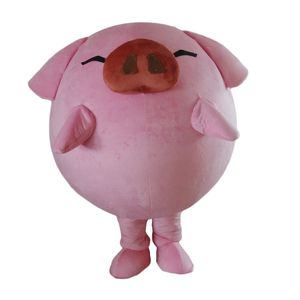 Performance Pink Pig Mascot Costumes Halloween Fancy Party Dress Cartoon Character Carnival Xmas Easter Advertising Birthday Party Costume Outfit