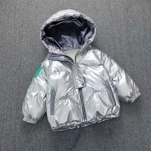 Winter Down Jacket Waterproof Shiny Coat For Boby Clothing Boys Girls Padded Down Coat Children's Snowsuit Outerwear TZ829 H0909