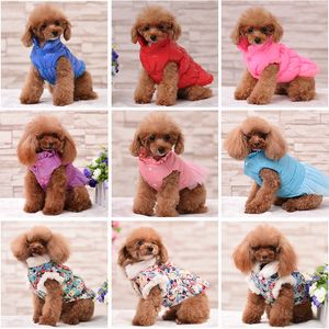 Roupas de animais de estimação Coloque de cachorro à prova de vento Jaqueta de cachorro acolchoado para cachorros pequenos roupas de roupa quente colete de roupas Yorkie Supplies Pet 527 S2