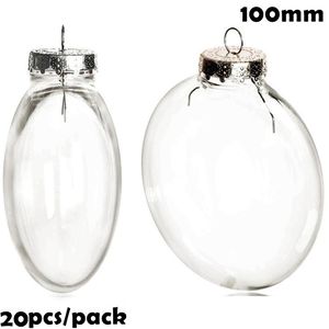 Promocja - 20 sztuk x DIY malowy / Shatterproof Christmas Decoration Ball Ball, 100mm Plastic Disc Ornament 211104