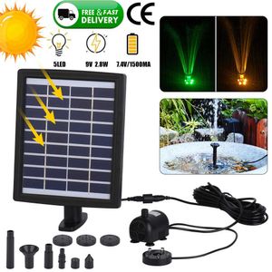 Solar Powered Fountain Pump Fish Garden Water Pool Pond Landscape Outdoor Decorations 210713