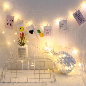 Strings 2M/3M LED String Lights Po Clip Fairy Battery Operated Garland Christmas Decoration Party Wedding Xmas Outdoor Decor