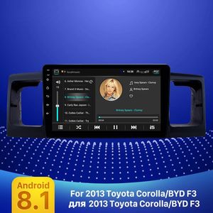 9 tum Android 10.0 Bil DVD Stereo Player för 2013-TOYOTA COROLLA / BYD F3 GPS Navigation Head Unit Mirror Link Support OBD2 3G WiFi